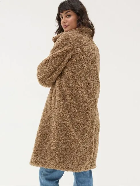 Women Fatface Coats and Jackets Catie Natural Teddy Coat