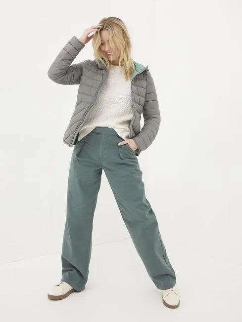 Women Fatface Coats and Jackets Garnet Grey Lightweight Puffer Jacket