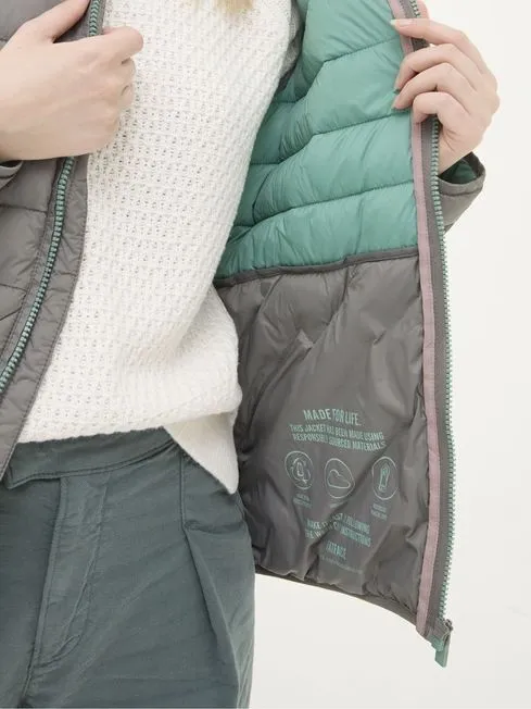 Women Fatface Coats and Jackets Garnet Grey Lightweight Puffer Jacket