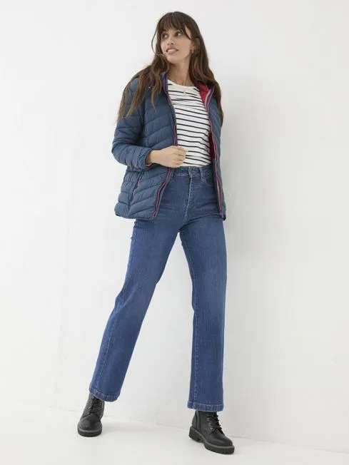 Women Fatface Coats and Jackets Ruby Teal Blue Lightweight Puffer Jacket