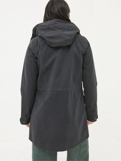 Women Fatface Coats and Jackets Tiegan Black Waterproof Coat