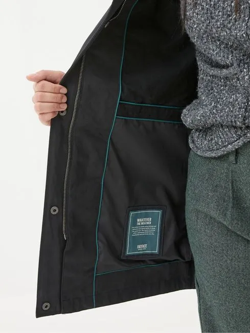 Women Fatface Coats and Jackets Tiegan Black Waterproof Coat