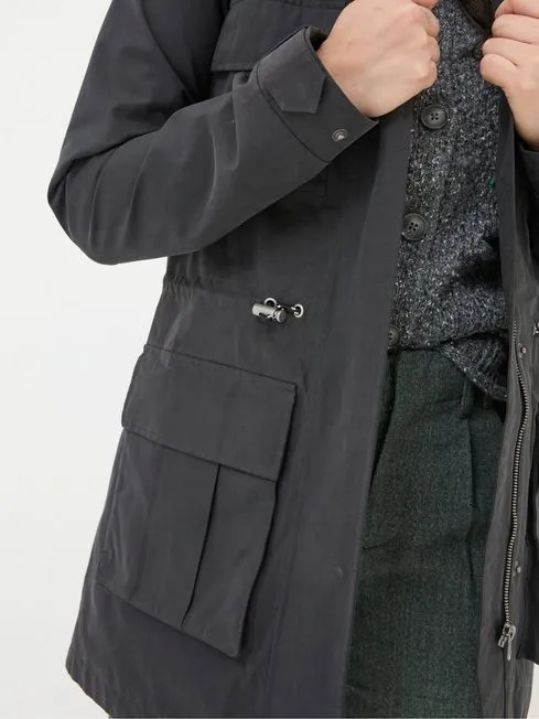 Women Fatface Coats and Jackets Tiegan Black Waterproof Coat