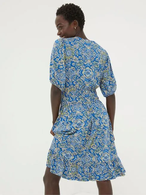 Women Fatface Dresses Blue Lottie Aztec Texture Jersey Dress Women Fatface Dresses Blue Lottie Aztec Texture Jersey Dress