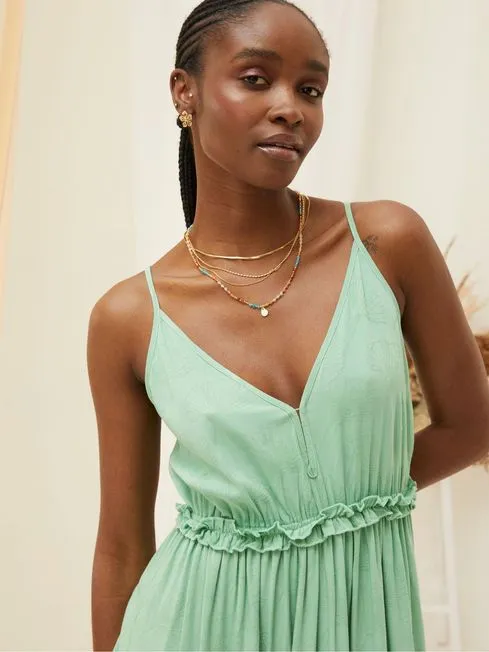 Women Fatface Dresses Green Maxi Dress Women Fatface Dresses Green Maxi Dress