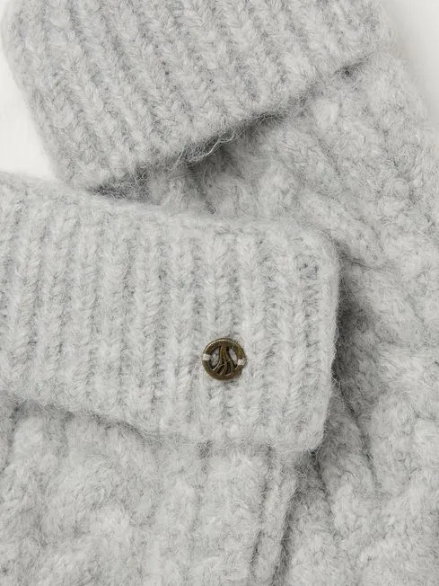 Women Fatface Gloves Grey Cable Knit Gloves Women Fatface Gloves Grey Cable Knit Gloves