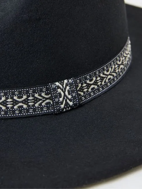 Women Fatface Hats Fedora Black Hat