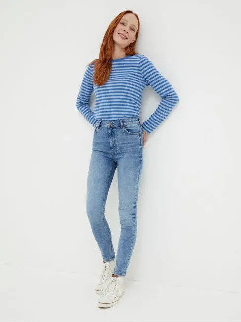 Women Fatface Jeans Harlow Blue Highwaist Skinny Jeans