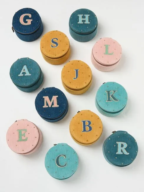 Women Fatface Jewelry Multicolour Alphabet Jewellery Box