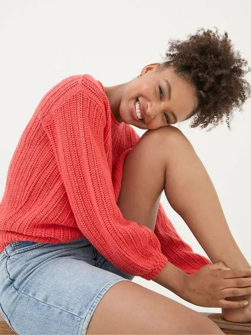 Women Fatface Knitwear Anna Red Jumper Women Fatface Knitwear Anna Red Jumper