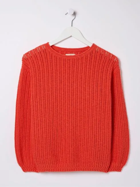 Women Fatface Knitwear Anna Red Jumper Women Fatface Knitwear Anna Red Jumper