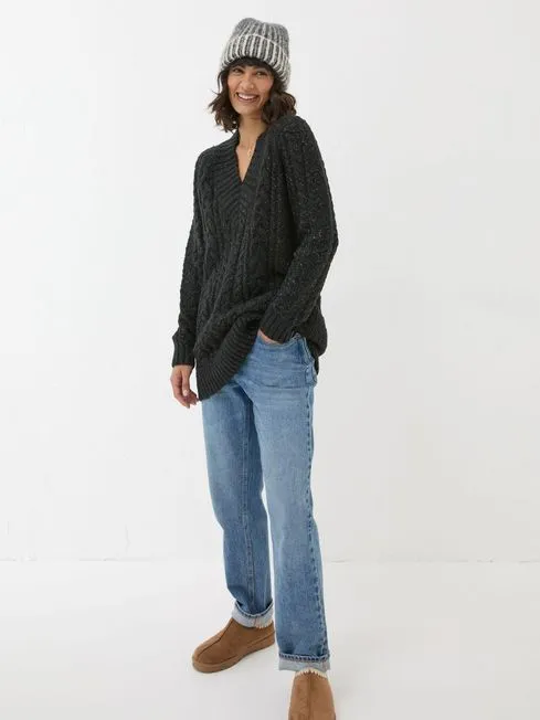 Women Fatface Knitwear Black Alicia VNeck Tunic Women Fatface Knitwear Black Alicia VNeck Tunic