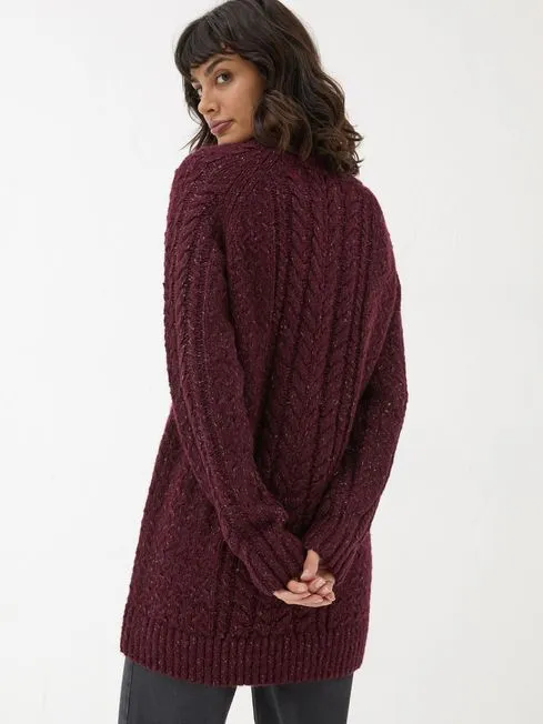 Women Fatface Knitwear Dark Red Alicia VNeck Tunic Women Fatface Knitwear Dark Red Alicia VNeck Tunic