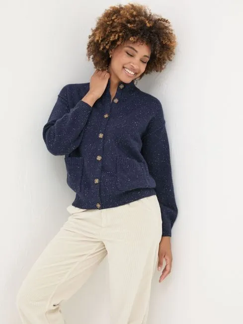 Women Fatface Knitwear Navy Lyanna Cardigan