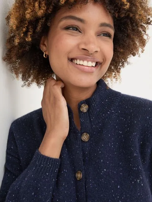 Women Fatface Knitwear Navy Lyanna Cardigan Women Fatface Knitwear Navy Lyanna Cardigan