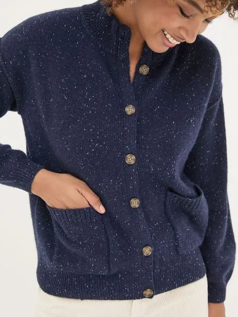 Women Fatface Knitwear Navy Lyanna Cardigan Women Fatface Knitwear Navy Lyanna Cardigan