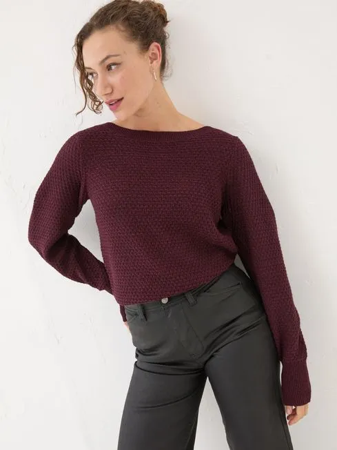 Women Fatface Knitwear Red Lara Sparkle Jumper