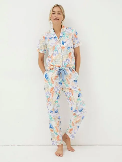 Women Fatface Loungewear Eva Multi Ocean Shell Trousers Women Fatface Loungewear Eva Multi Ocean Shell Trousers