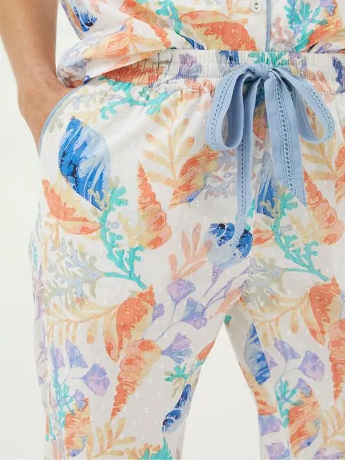 Women Fatface Loungewear Eva Multi Ocean Shell Trousers Women Fatface Loungewear Eva Multi Ocean Shell Trousers