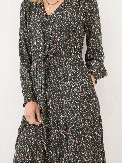 Women Fatface Maxi Dresses Dahlia Black Ditsy Maxi Dress Women Fatface Maxi Dresses Dahlia Black Ditsy Maxi Dress