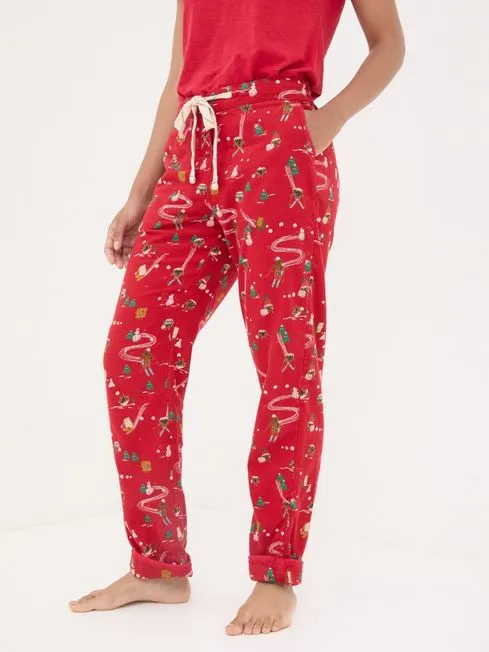 Women Fatface Pajamas and Nightwear Christmas Eva Red Food Pyjama Bottoms