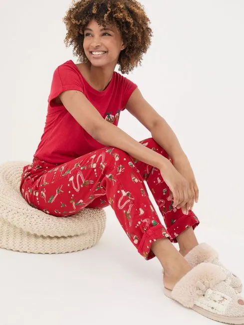 Women Fatface Pajamas and Nightwear Christmas Eva Red Food Pyjama Bottoms Women Fatface Pajamas and Nightwear Christmas Eva Red Food Pyjama Bottoms