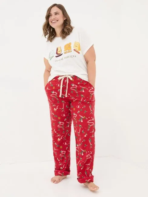 Women Fatface Pajamas and Nightwear Christmas Eva Red Food Pyjama Bottoms Women Fatface Pajamas and Nightwear Christmas Eva Red Food Pyjama Bottoms