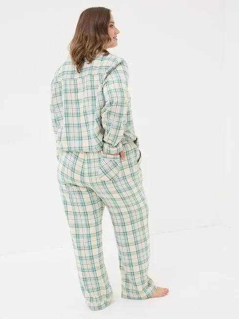 Women Fatface Pajamas and Nightwear Green Check Pyjama Set Women Fatface Pajamas and Nightwear Green Check Pyjama Set