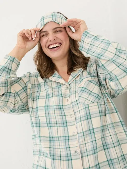 Women Fatface Pajamas and Nightwear Green Check Pyjama Set Women Fatface Pajamas and Nightwear Green Check Pyjama Set