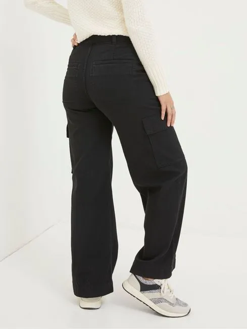 Women Fatface Pants and Leggings Black Bodi Belted Cargo Trousers Women Fatface Pants and Leggings Black Bodi Belted Cargo Trousers