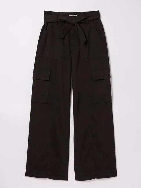 Women Fatface Pants and Leggings Black Bodi Belted Cargo Trousers Women Fatface Pants and Leggings Black Bodi Belted Cargo Trousers