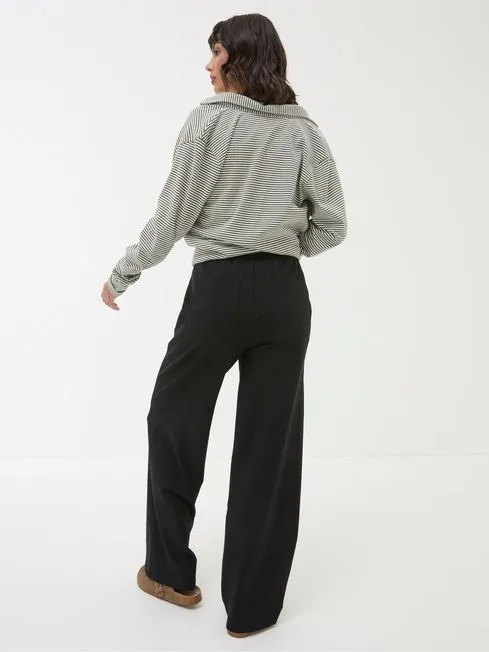 Women Fatface Pants and Leggings Black Ely Wide Leg Trousers Women Fatface Pants and Leggings Black Ely Wide Leg Trousers