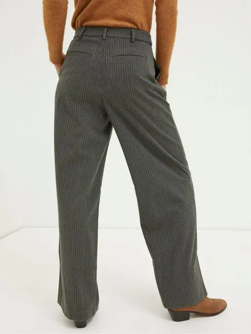 Women Fatface Pants and Leggings Grey Presley Mini Check Trousers Women Fatface Pants and Leggings Grey Presley Mini Check Trousers