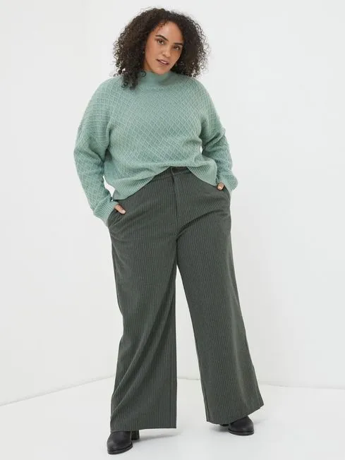 Women Fatface Pants and Leggings Grey Presley Mini Check Trousers Women Fatface Pants and Leggings Grey Presley Mini Check Trousers