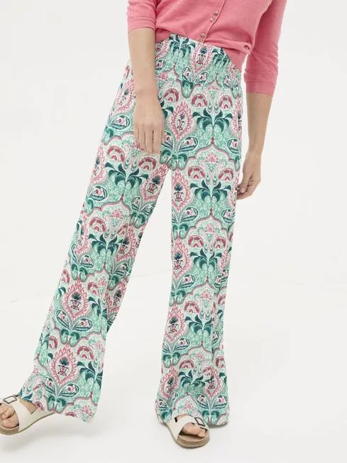 Women Fatface Pants and Leggings Leila Green Mirror Paisley Palazzo Trousers