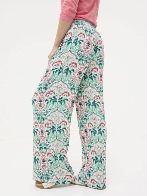 Women Fatface Pants and Leggings Leila Green Mirror Paisley Palazzo Trousers