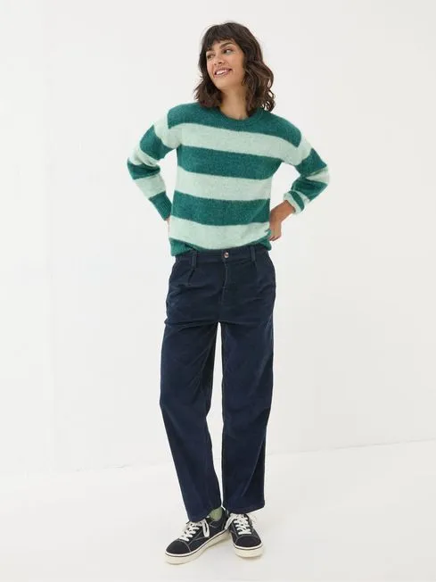 Women Fatface Pants and Leggings Navy Cinnamon Cord Trousers