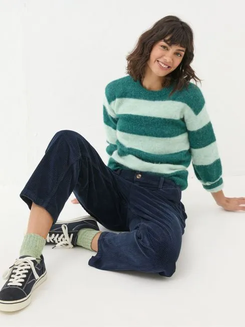 Women Fatface Pants and Leggings Navy Cinnamon Cord Trousers