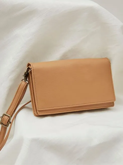 Women Fatface Phone Bags Elodie Brown Mini Phone Bag