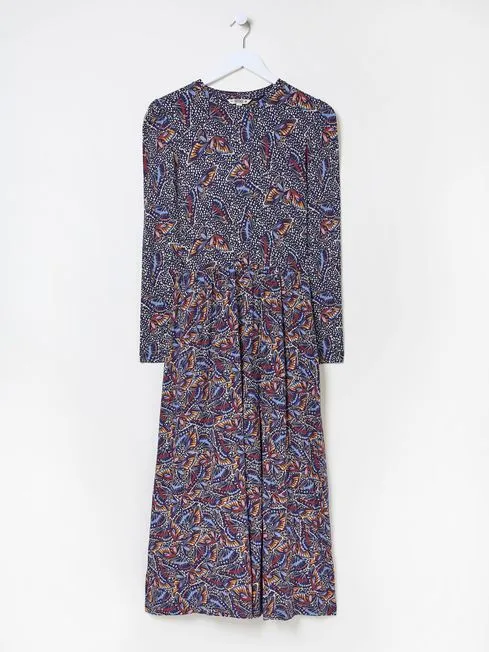 Women Fatface Printed Dresses Fia Dark Navy Batik Dress Women Fatface Printed Dresses Fia Dark Navy Batik Dress