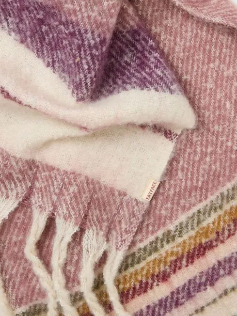 Women Fatface Scarves Multi Stripe Boucle Scarf Women Fatface Scarves Multi Stripe Boucle Scarf
