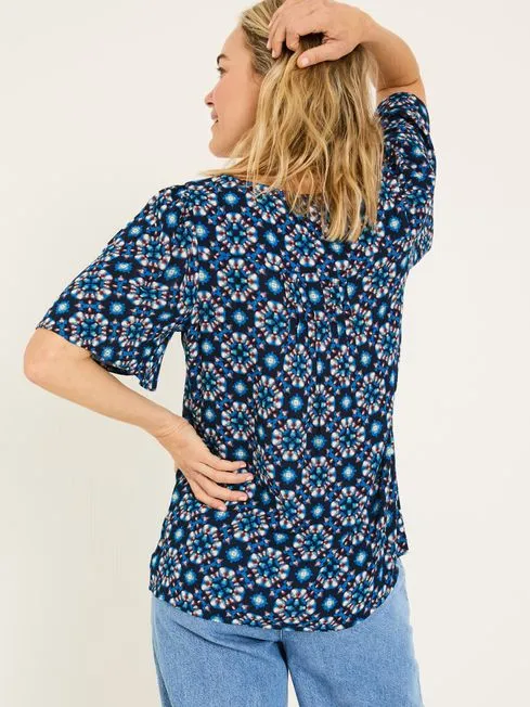 Women Fatface Shirts and Blouses Indigo Blue Kyro Blouse Women Fatface Shirts and Blouses Indigo Blue Kyro Blouse