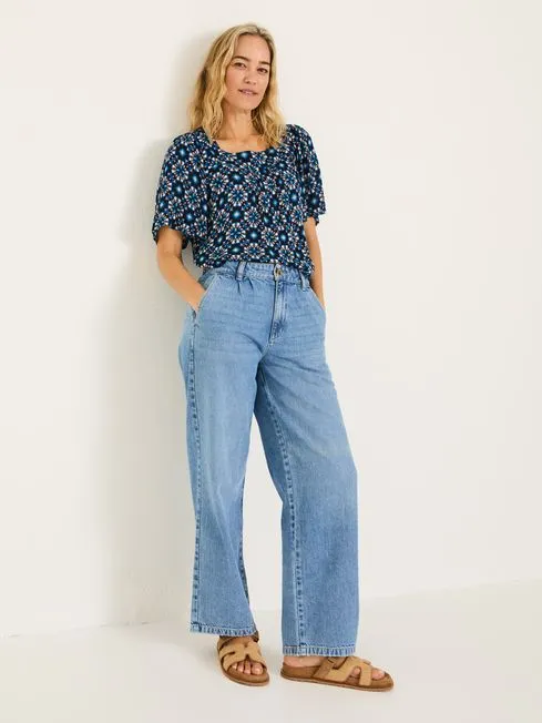 Women Fatface Shirts and Blouses Indigo Blue Kyro Blouse Women Fatface Shirts and Blouses Indigo Blue Kyro Blouse