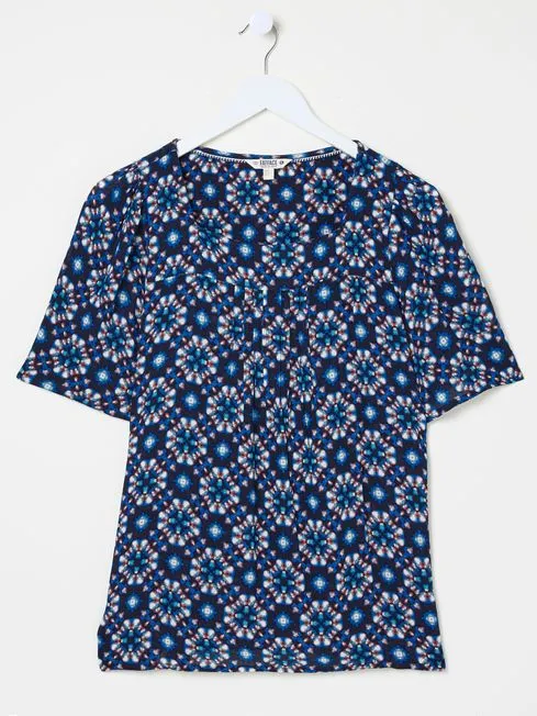 Women Fatface Shirts and Blouses Indigo Blue Kyro Blouse Women Fatface Shirts and Blouses Indigo Blue Kyro Blouse