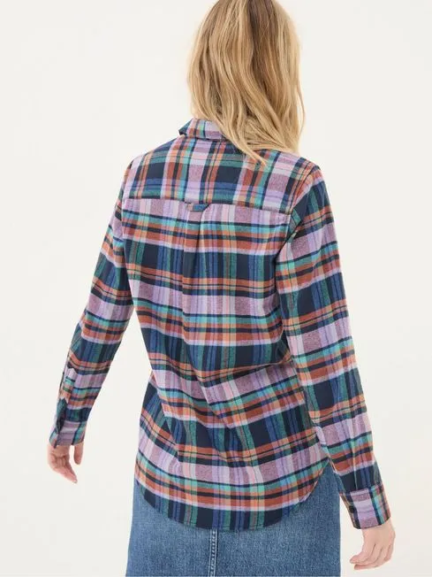 Women Fatface Shirts and Blouses Olivia Cobalt Blue 100 Cotton Check Shirt Women Fatface Shirts and Blouses Olivia Cobalt Blue 100 Cotton Check Shirt