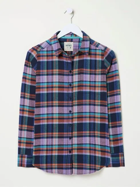 Women Fatface Shirts and Blouses Olivia Cobalt Blue 100 Cotton Check Shirt Women Fatface Shirts and Blouses Olivia Cobalt Blue 100 Cotton Check Shirt