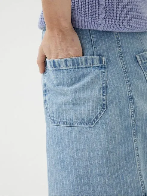 Women Fatface Skirts Athena Blue Stripe Denim Skirt Women Fatface Skirts Athena Blue Stripe Denim Skirt