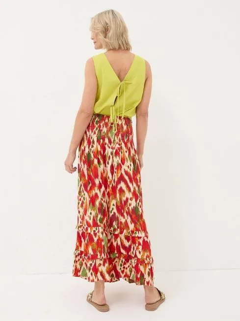 Women Fatface Skirts Tegan Orange Paradise Ikat Maxi Skirt