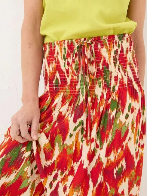 Women Fatface Skirts Tegan Orange Paradise Ikat Maxi Skirt