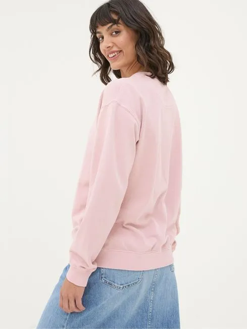 Women Fatface Sweatshirts and Hoodies Georgia Pink Crew Sweatshirt